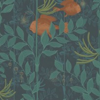 Cole and Son Whimsical Nautilus 103-4019 Dark Green Terracotta